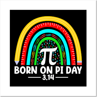 Pi Day Pi Symbol Rainbow Math Teacher Kids Posters and Art